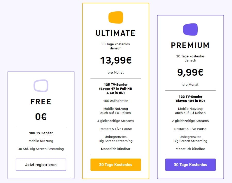 Zattoo Kostenlos Testen Premium Abo Mit Probemonat 30 Tage Gratis