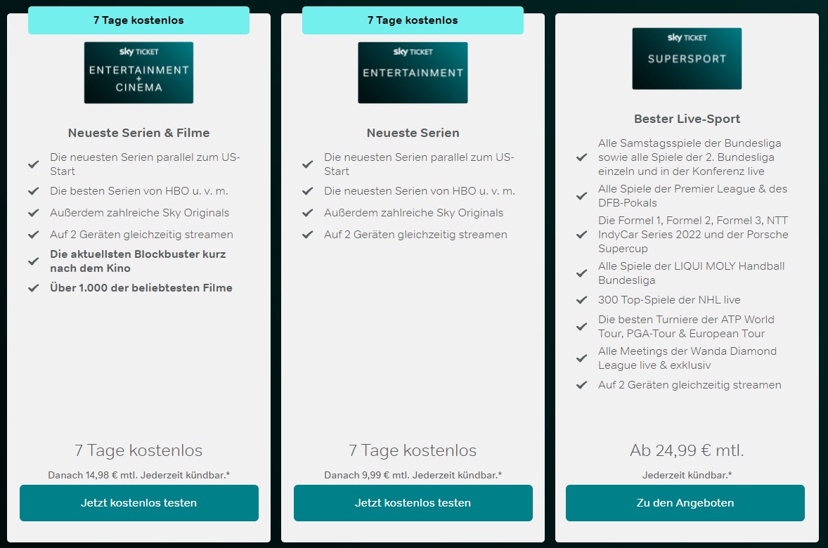 sky probemonat teste sky ticket 7 tage kostenlos mit probeabo