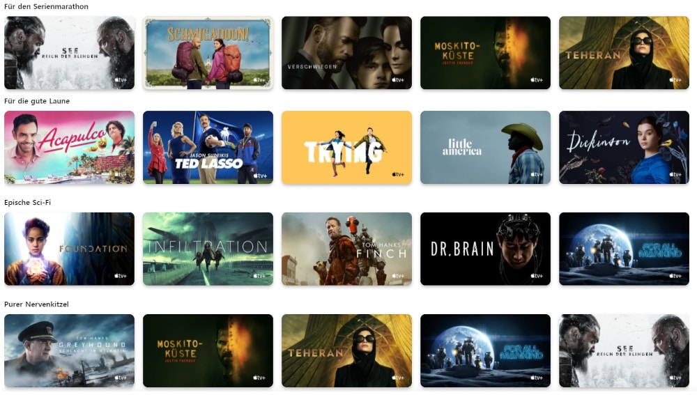 Apple TV+ Serien und Filme